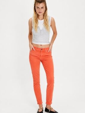 J. Crew Rust Orange Corduroy Pants Y2k Indie Sleeze